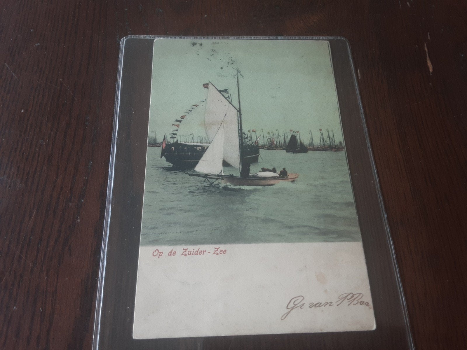Oude Ansichtkaart: Boten op de Zuiderzee, Ophalen of Verzenden, Voor 1920, Gelopen, Noord-Holland