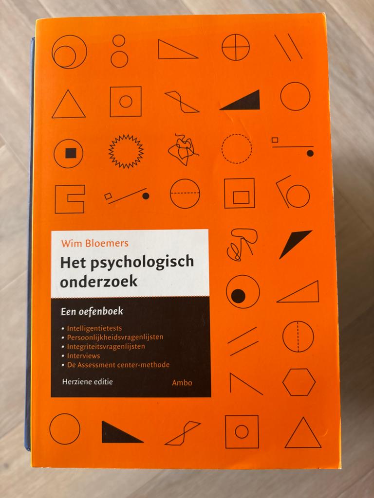 Het psychologisch onderzoek - Wim Bloemers (oefenboek), Boeken, Ophalen of Verzenden, Gamma, Gelezen, HBO