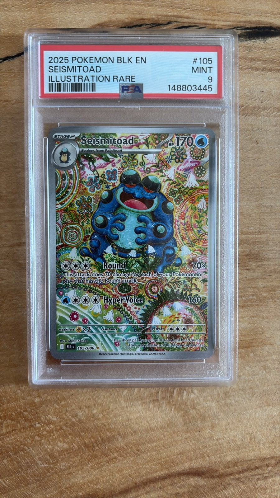 Seismitoad 105 psa 9, Ophalen of Verzenden, Nieuw, Losse kaart