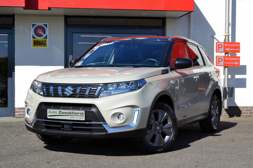 Suzuki Vitara 1.5 Hybrid Automaat, Navi, Camera, Two Tone, 2, Stof, Gebruikt, Zwart, 4 cilinders