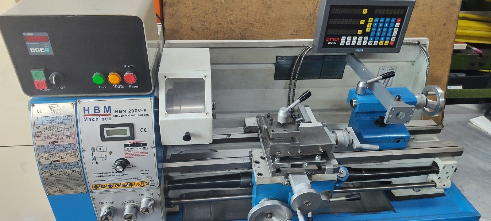 Draaibank hbm 290v-f, Ophalen, Gebruikt, Metaaldraaibank, 500 tot 1000 mm