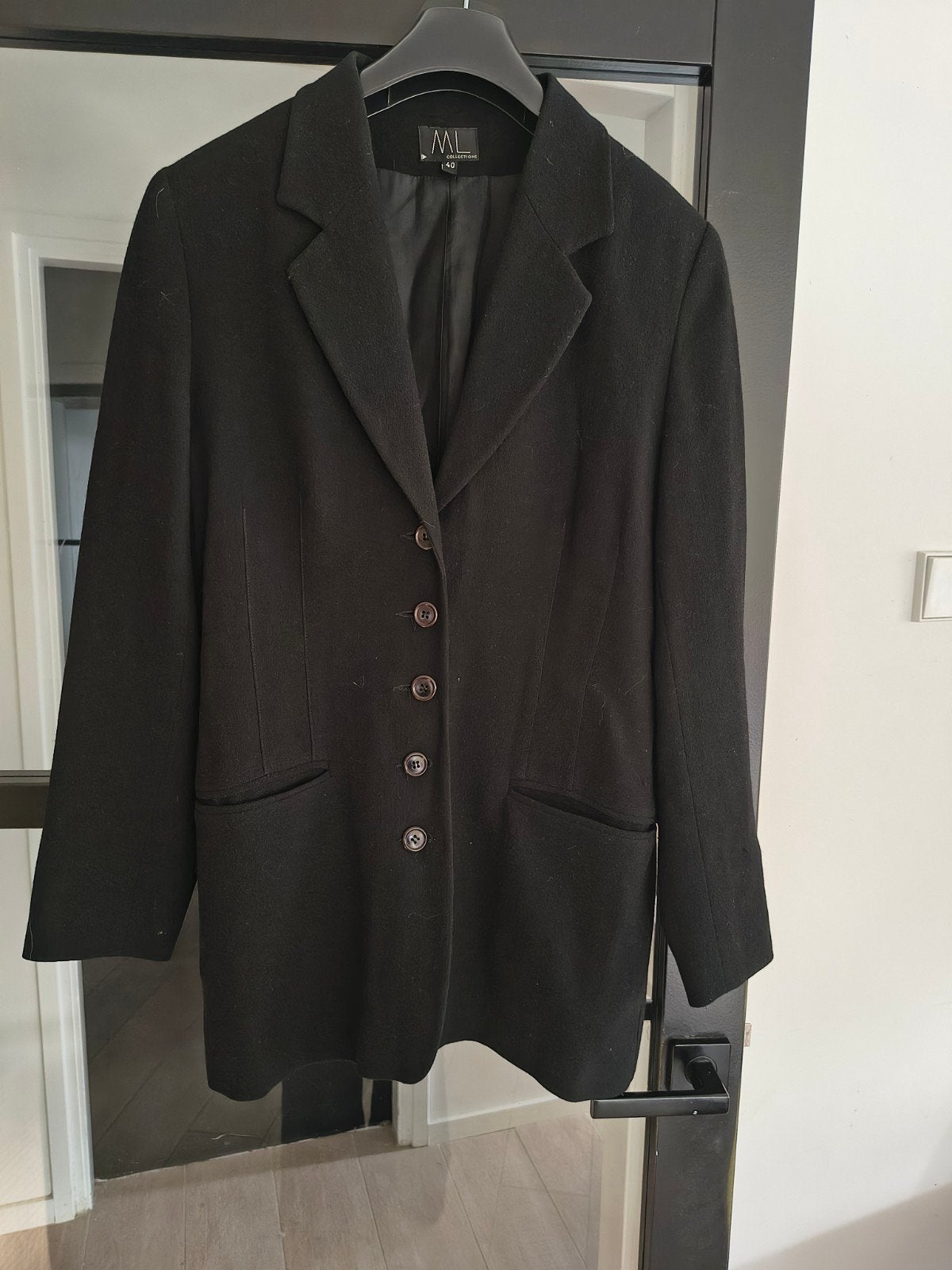Wollen colbert ML Collections, Maat 38/40 (M), Zwart, Ophalen of Verzenden, Jasje