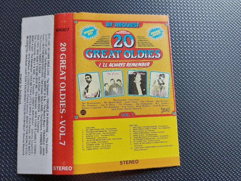 20 GREAT OLDIES I'LL ALWAYS REMEMBER VOL.7 (MC), Cd's en Dvd's, Cassettebandjes, Ophalen of Verzenden, Zo goed als nieuw, Origineel