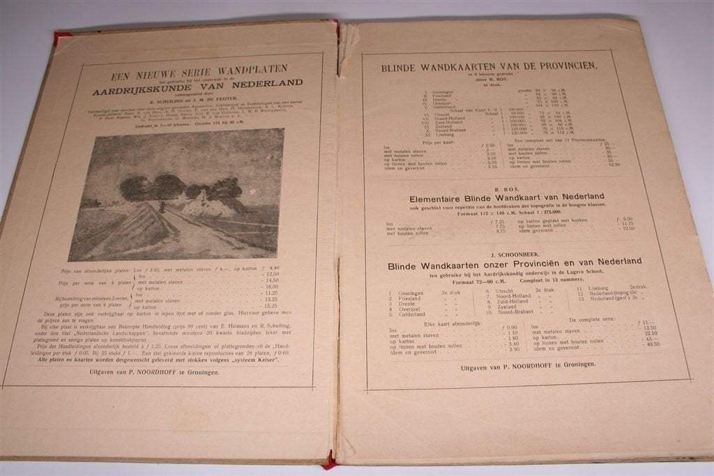 R. Bos\' Aardrijkskundig Teekenboek [ca. 1925] — Bij de Bosa, Gelezen, Ophalen of Verzenden, Landkaart, 1800 tot 2000