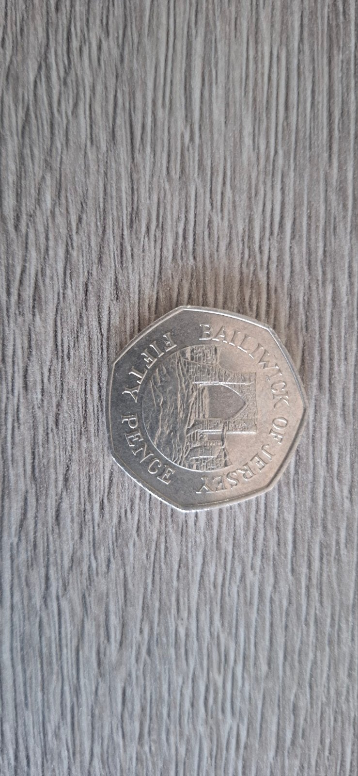 50 Pence munt Bailiwick of Jersey 2014, Ophalen of Verzenden, Midden-Oosten, Losse munt