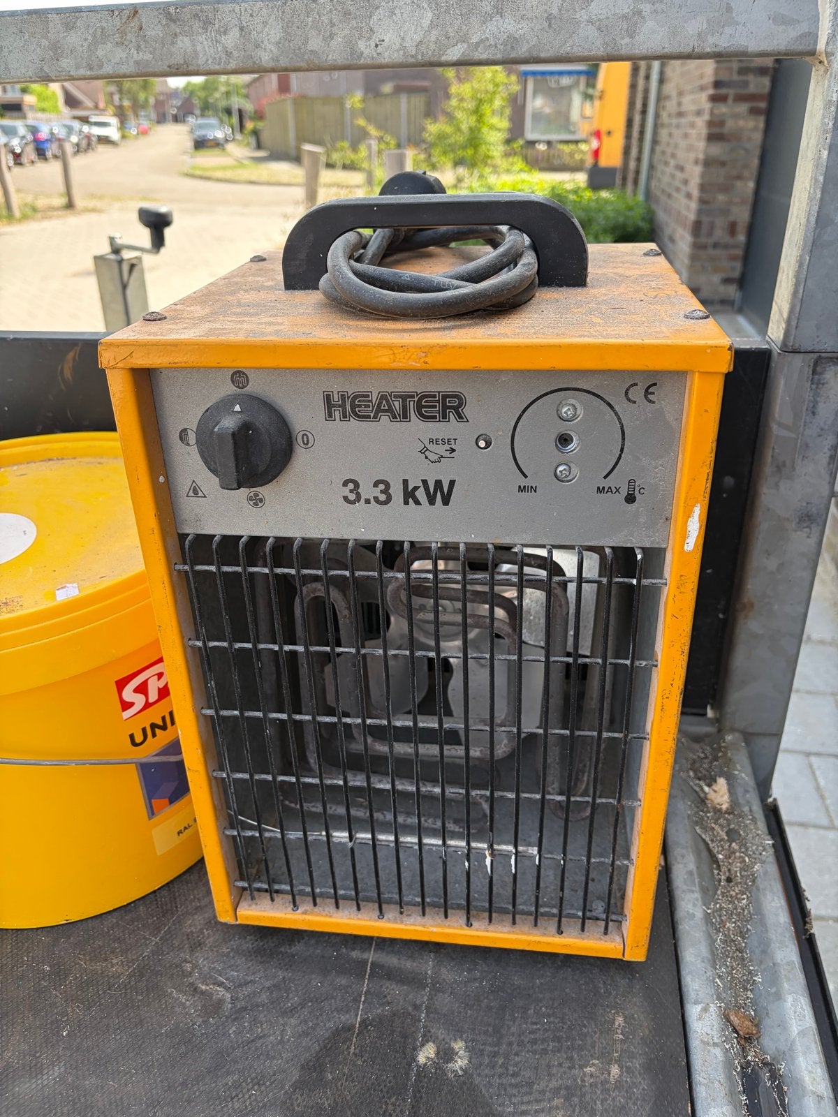Elektrische Heater 3.3 kW - Krachtige Werkplaatsverwarming, Ophalen, 30 tot 80 cm, Gebruikt, Kachel