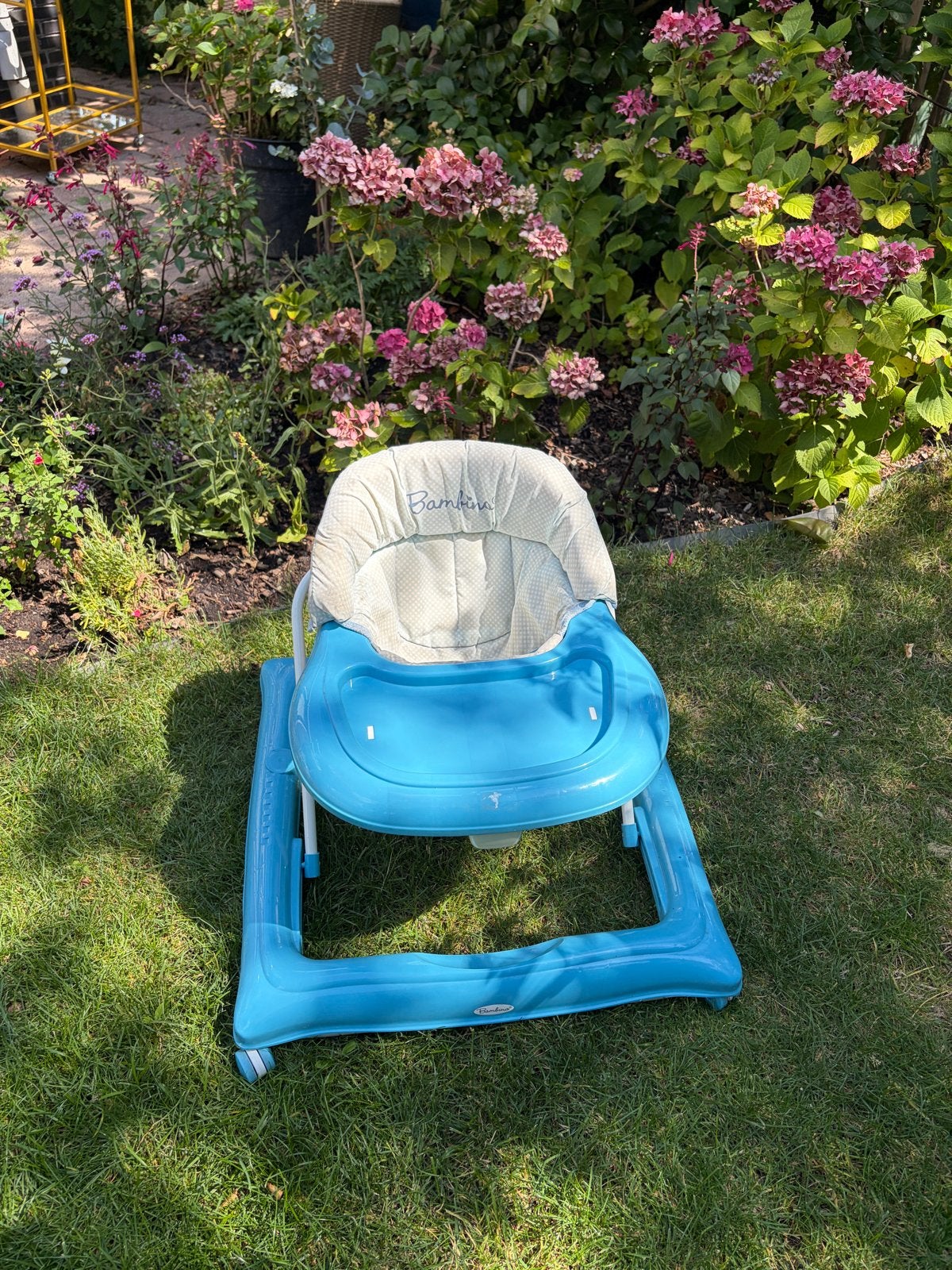 Bambino Loopwagen - Blauw, Kinderen en Baby's, Speelgoed | Buiten | Voertuigen en Loopfietsen, Ophalen, Gebruikt, Duwvoertuig