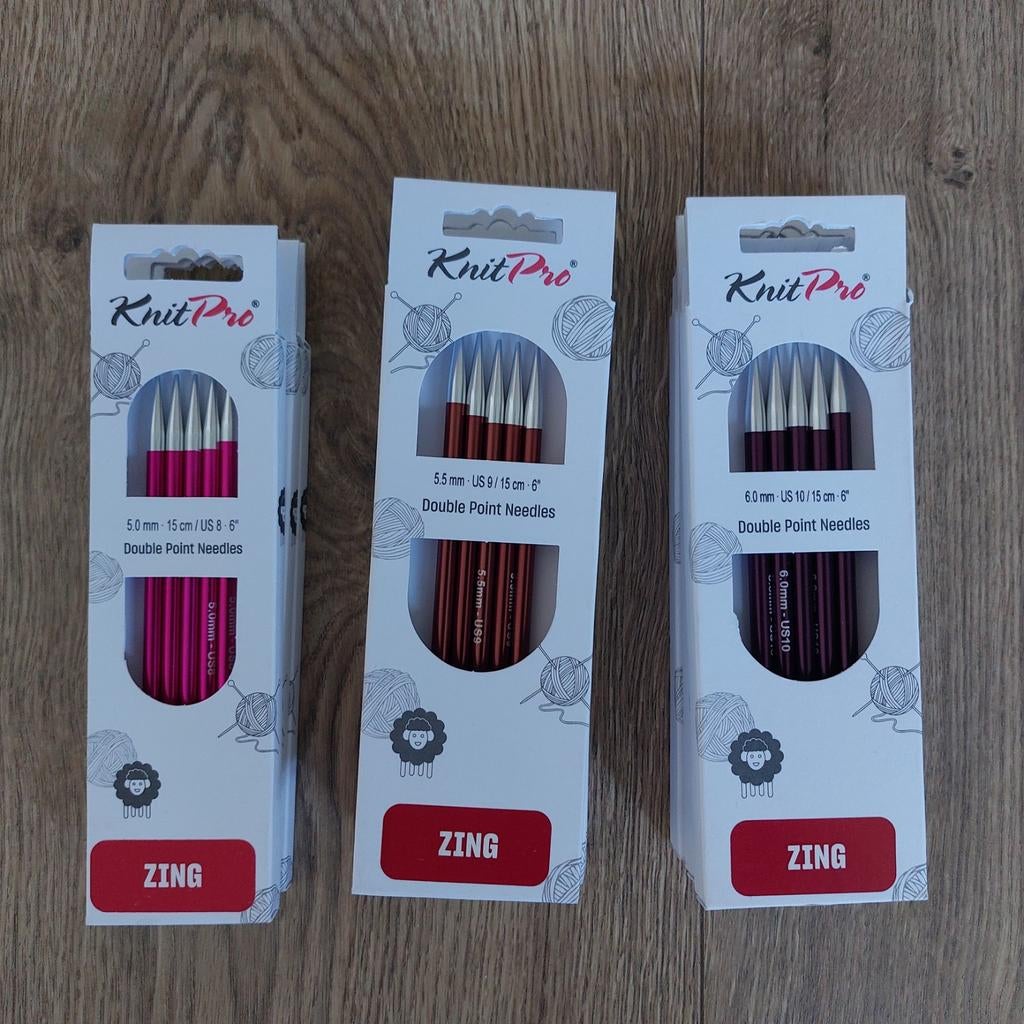 Knitpro zing 15 cm kousen / sokken breinaalden., Ophalen of Verzenden, Nieuw, Breien, Naald