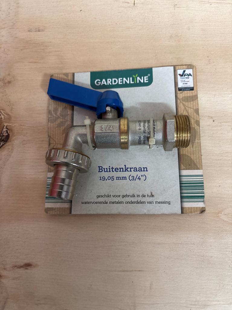 GARDENLINE Buitenkraan 19,05 mm (3/4"), Tuin en Terras, Buitenkranen, Ophalen of Verzenden, Nieuw