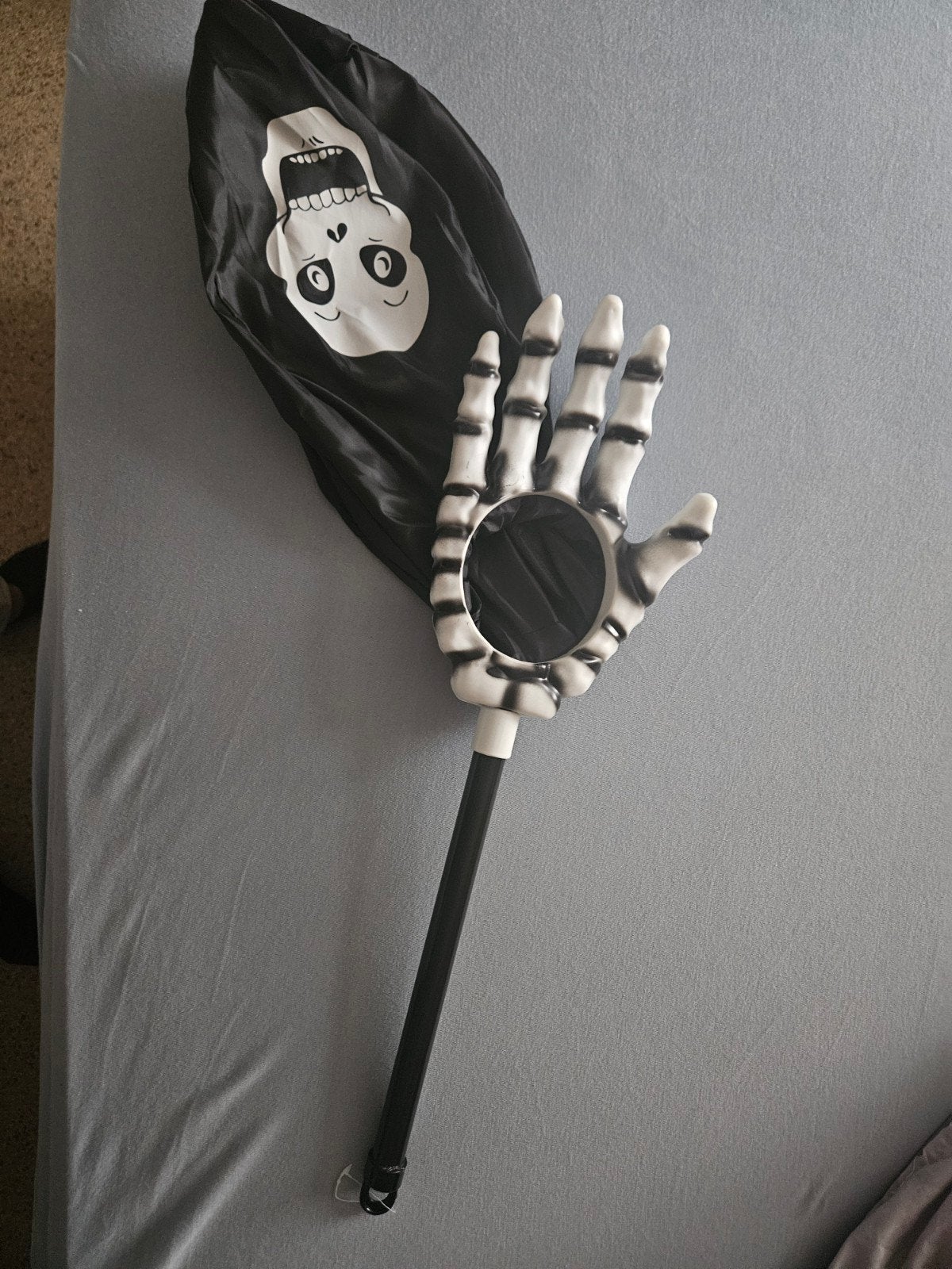 Halloween skelet kostuum met handspiegel, Ophalen of Verzenden, Zo goed als nieuw, Jongen of Meisje