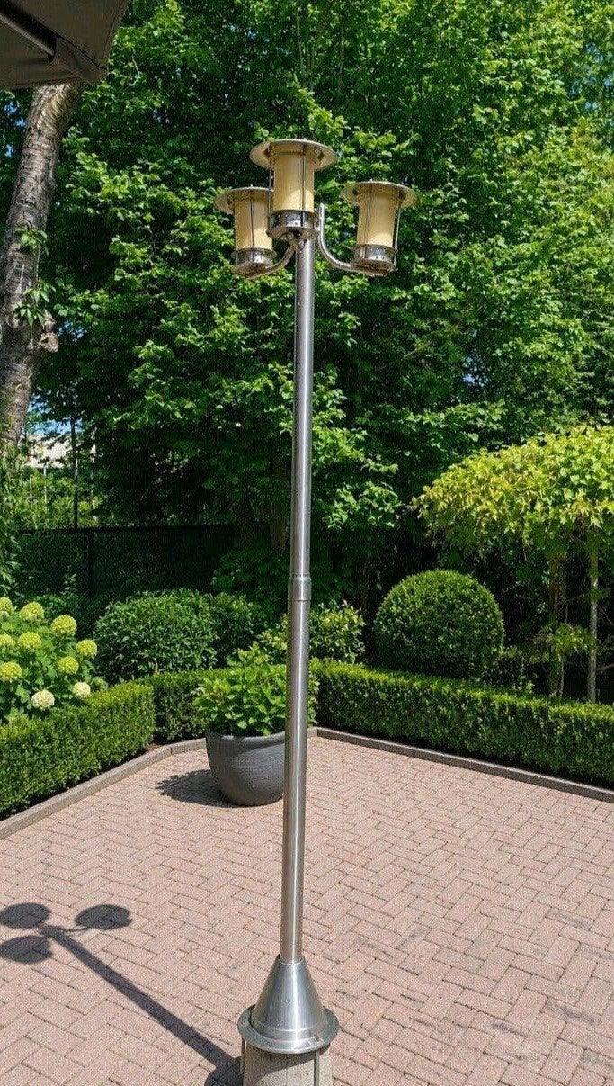 Lantaren, Tuin en Terras, Staande lamp, Ophalen of Verzenden, Rvs, 50 tot 250 watt