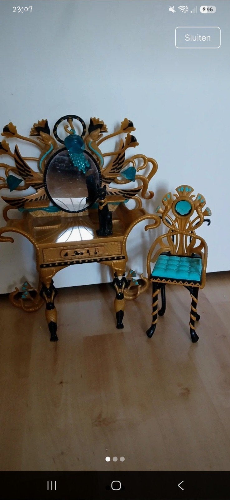 Monster High Cleo De Niles vanity/kaptafel/bureau, Kinderen en Baby's, Speelgoed | Poppen, Ophalen, Zo goed als nieuw, Overige typen