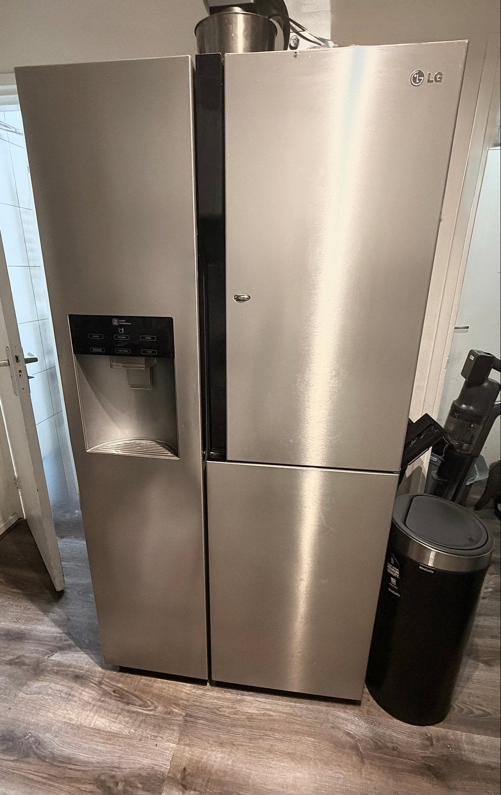 LG Amerikaanse koelkast met vriezer en waterdispenser, Ophalen, Gebruikt, 200 liter of meer, 60 cm of meer