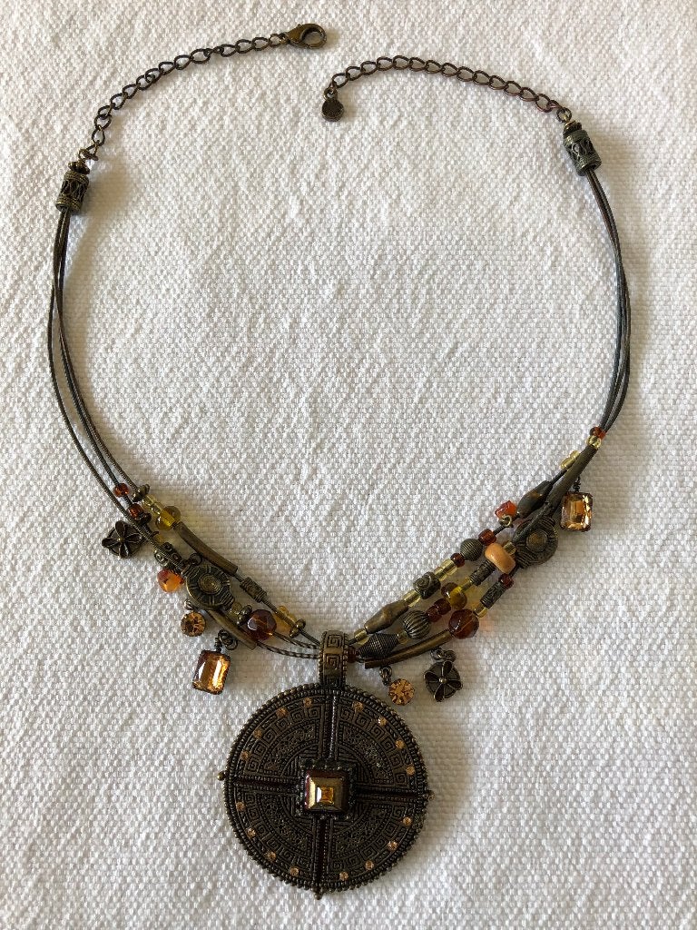 Pilgrim Danish Design ketting, bronskleurig, Overige materialen, Bruin, Ophalen of Verzenden, Zo goed als nieuw