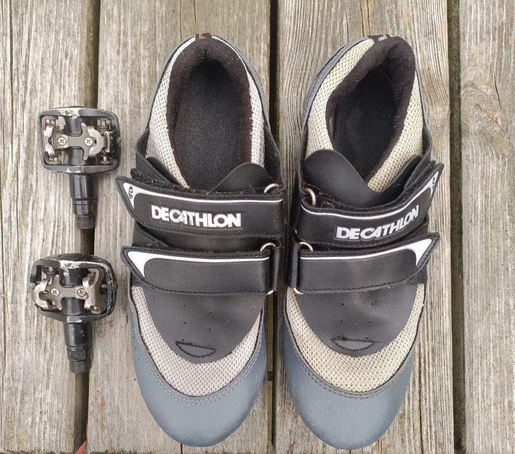 Set fietsschoenen maat 41 met klikpedalen, Fietsen en Brommers, Ophalen of Verzenden, Gebruikt, Overige maten, Schoenen