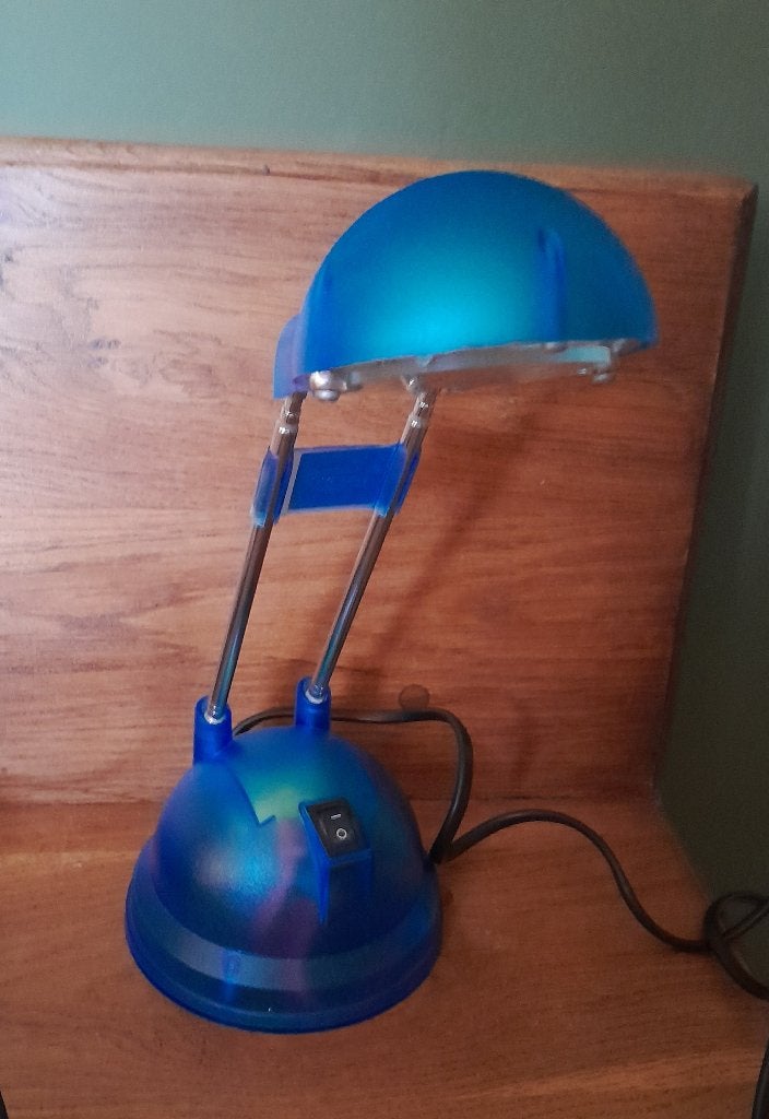 ~ Ikea Lamp Bureaulampje, Blauw, Kunststof, Gebruikt, Ophalen of Verzenden