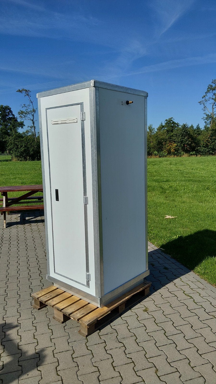 Tijdelijke douchecabine 80x80x220cm met boiler, Info@vtverhuur.nl, Ophalen of Verzenden, Douche, Vtv