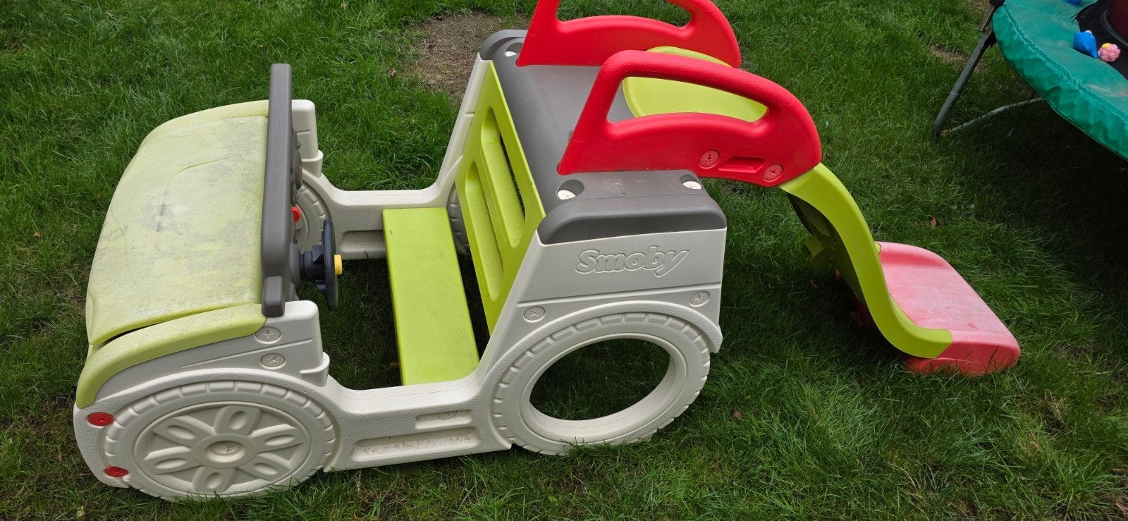 Smoby Speelauto met Glijbaan en Zandbak - Gebruikt, Ophalen, Gebruikt, Glijbaan