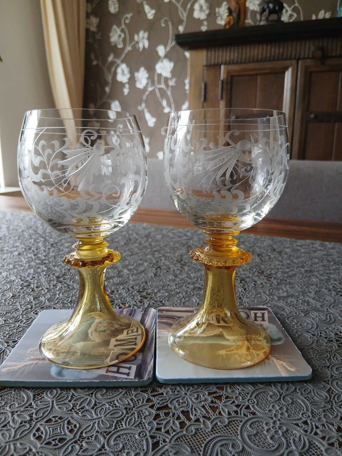 Theresianthal wijnglazen kristal., Antiek en Kunst, Antiek | Glas en Kristal, Ophalen