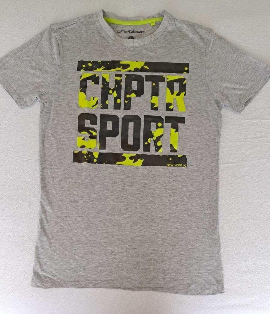 NIEUW: grijs t-shirt, mt. S, Kleding | Heren, Chapter, Nieuw, Ophalen of Verzenden, Grijs