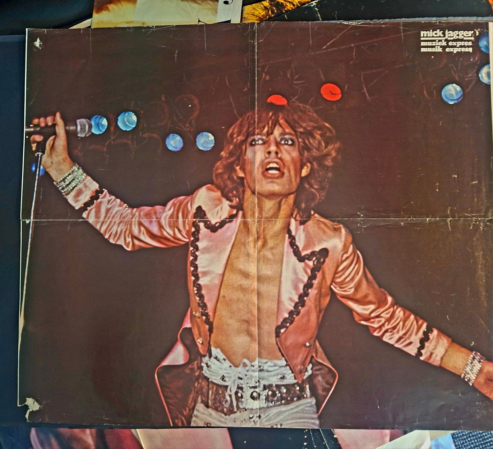 Mick Jagger Muziek Expres Poster, Ophalen of Verzenden, A1 t/m A3, Muziek, Rechthoekig Staand