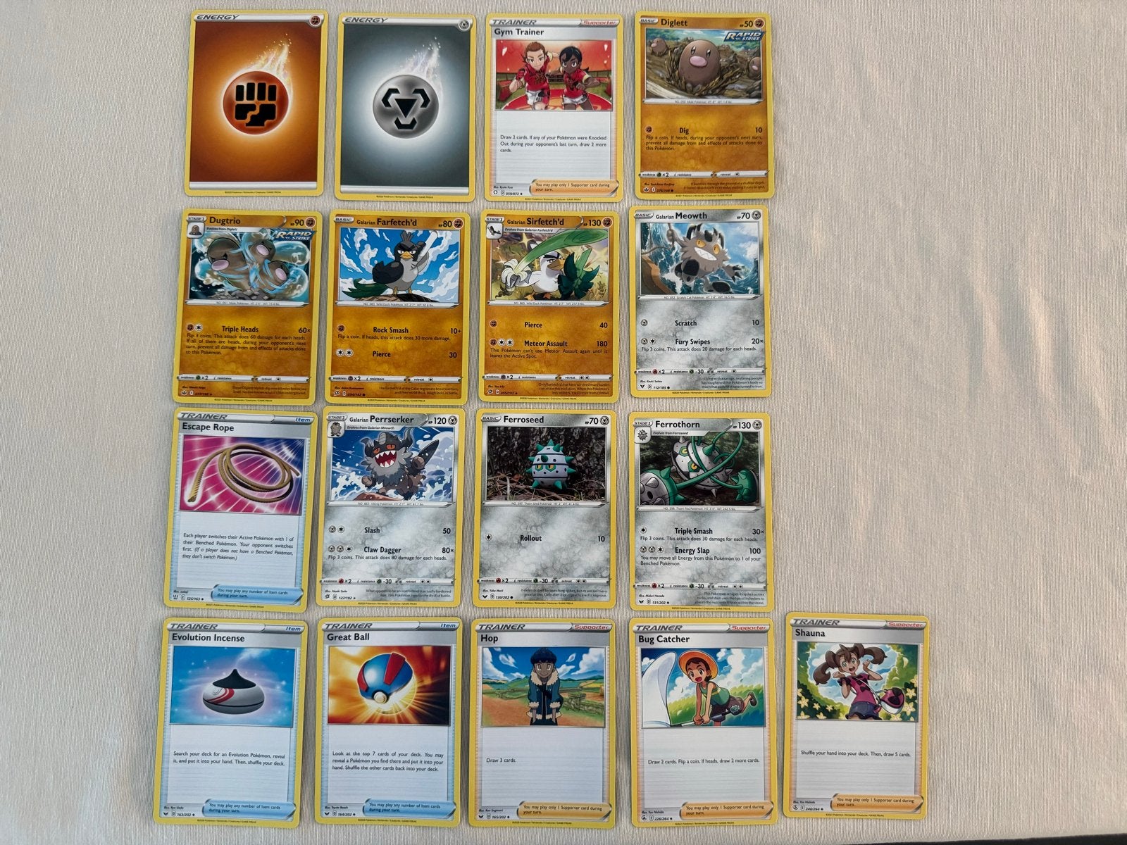 Set van 17 Nieuwe Pokémonkaarten - Diverse Trainers & Pokémo, Ophalen of Verzenden, Nieuw, Meerdere kaarten