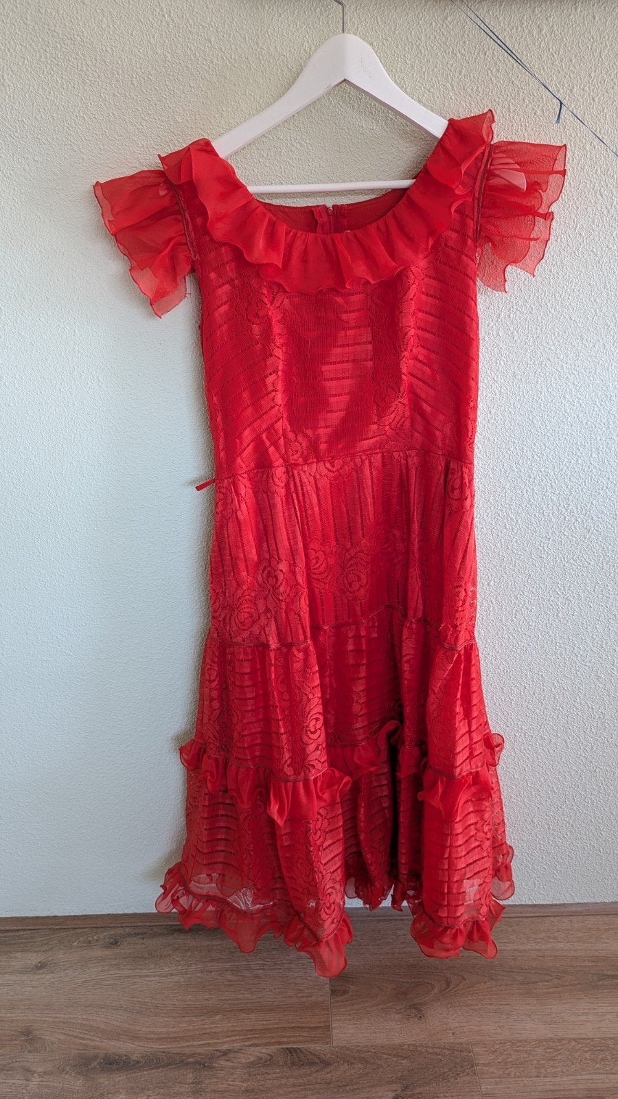 Zigeuner jurk maat M, Kleding | Dames, Overige typen, Gedragen, Rood, Ophalen