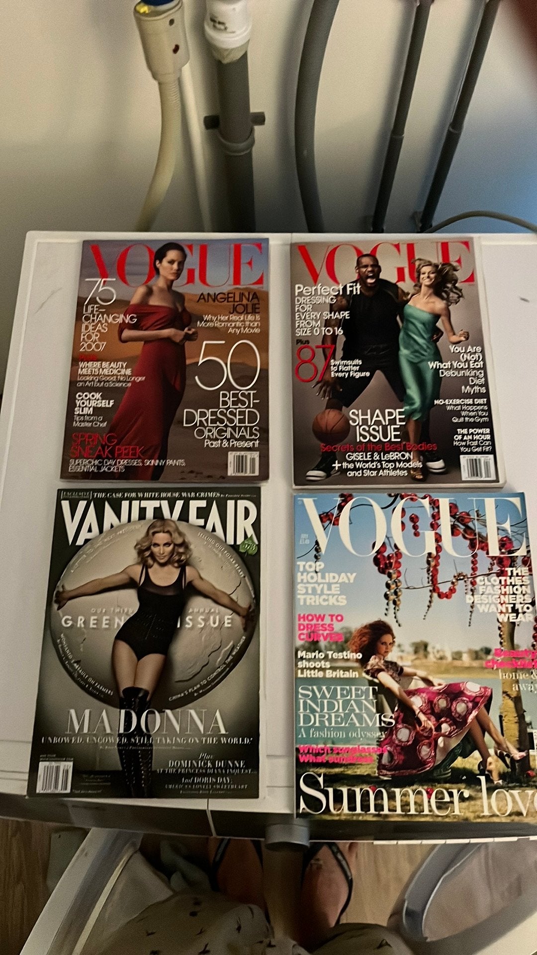 Lot van 4 oude tijdschriften Vogue Vanity Fair, Ophalen of Verzenden, Zo goed als nieuw, Muziek, Film of Tv