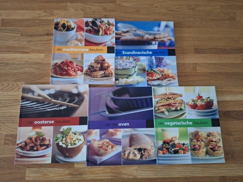 5 Kookboeken Oosters, Scandinavisch, Mediterraan, Vegetari, Boeken, Azië en Oosters, Vegetarisch, Voorgerechten en Soepen, Diverse auteurs