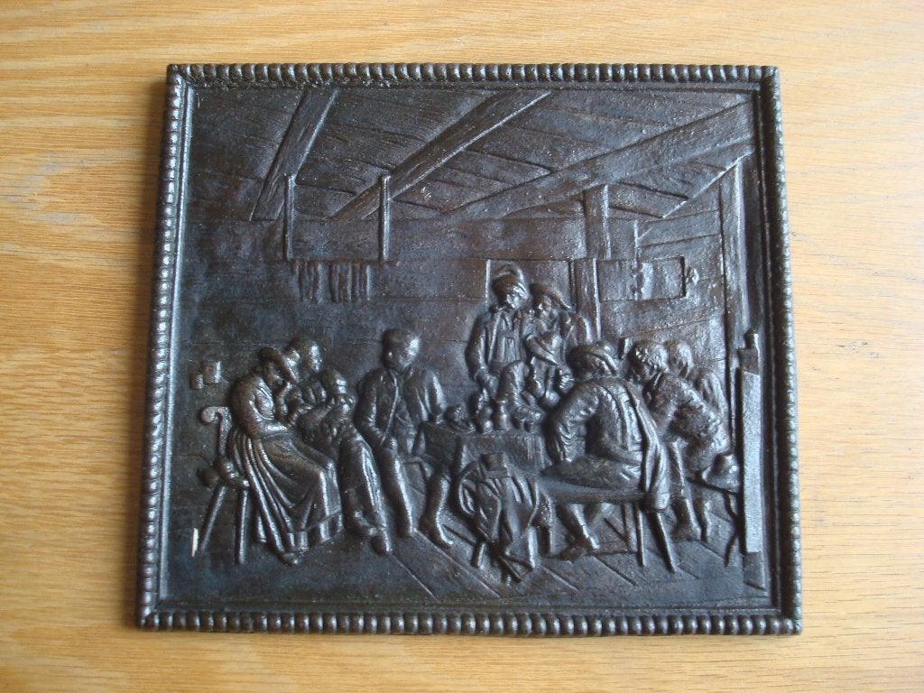 Metalen afbeelding wandplaat antiek, Ophalen of Verzenden