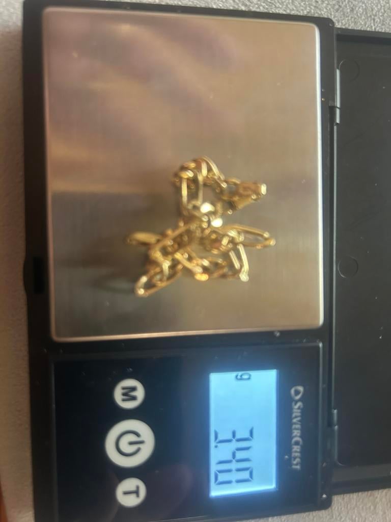 14karaat gouden figaro armband, Ophalen, Gebruikt, Goud, Goud