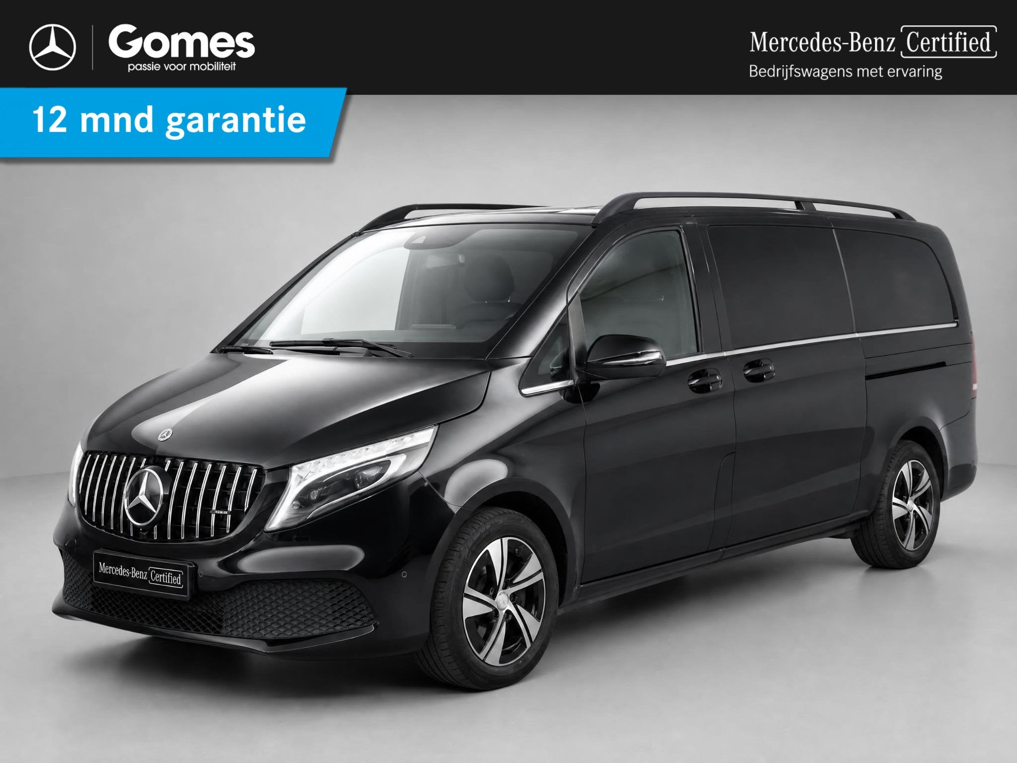 Mercedes-Benz V-klasse 300d 4-MATIC Extra Lang DC, Auto diversen, Automaat, Overige carrosserieën, Zwart, Mercedes-Benz
