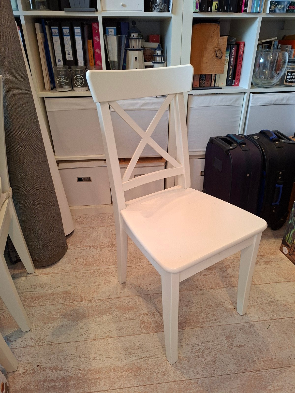 IKEA Ingolf stoelen - 4 stuks, Huis en Inrichting, Stoelen, Ophalen, Gebruikt, Wit, Vier