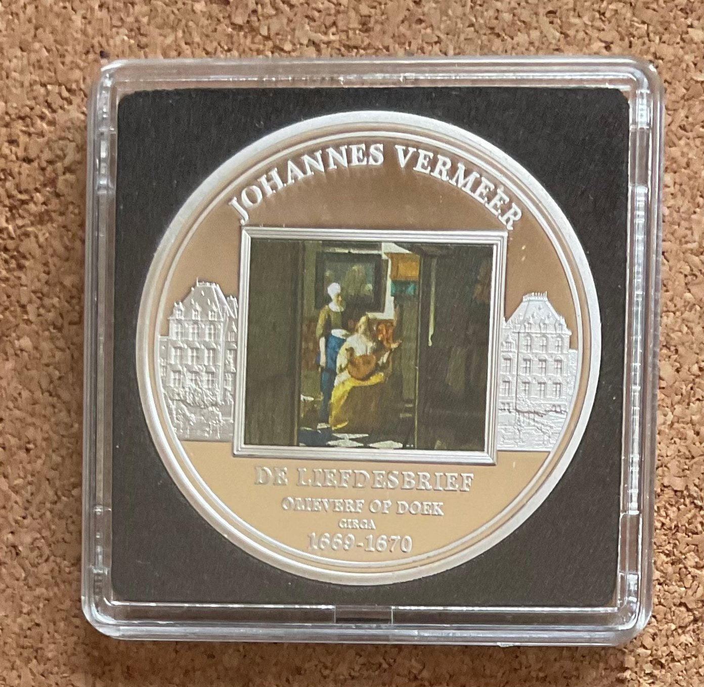 Penning Rijksmuseum - Johannes Vermeer - De Liefdesbrief., Postzegels en Munten, Ophalen of Verzenden, Overige materialen, Nederland