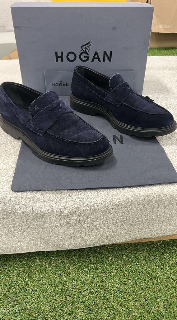 Hogan Mocassin H616 Daim Marine Loafers - Nieuw EU41,5, Loafers, Blauw, ., Hogan