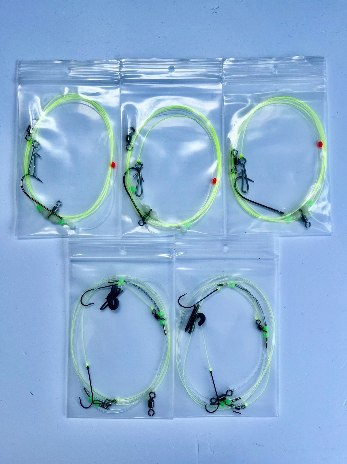 Mix set onderlijnen (5 stuks) ZEEBAARS GUL WIJTING, Ophalen of Verzenden, Nieuw, Haak