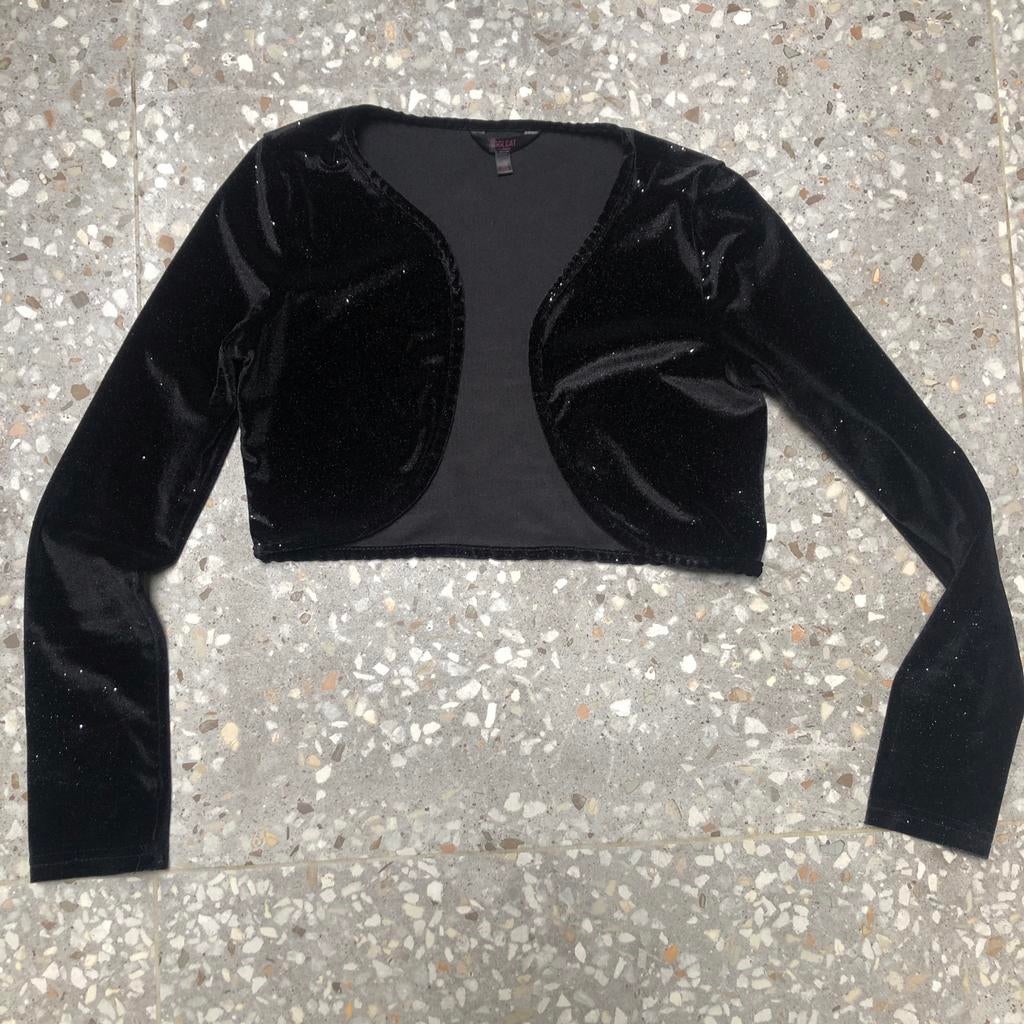 Bolero zwart met zilver glittertje Coolcat maat 134, Kinderen en Baby's, Kinderkleding | Maat 134, Ophalen of Verzenden, Zo goed als nieuw