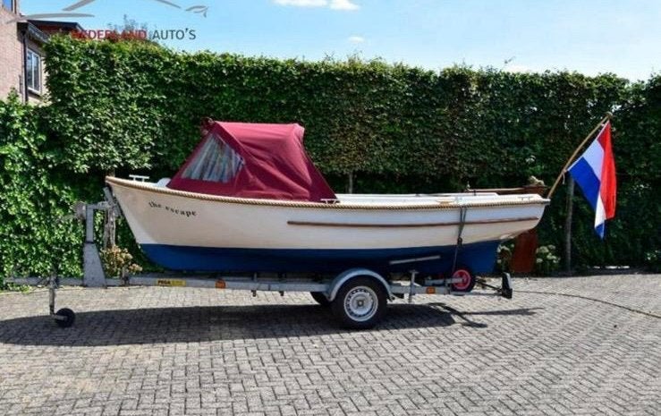 Nette diesel Spiegelsloep 4.60 m - Yanmar 9pk - incl trailer, Watersport en Boten, Sloepen, Ophalen, Zo goed als nieuw, Diesel