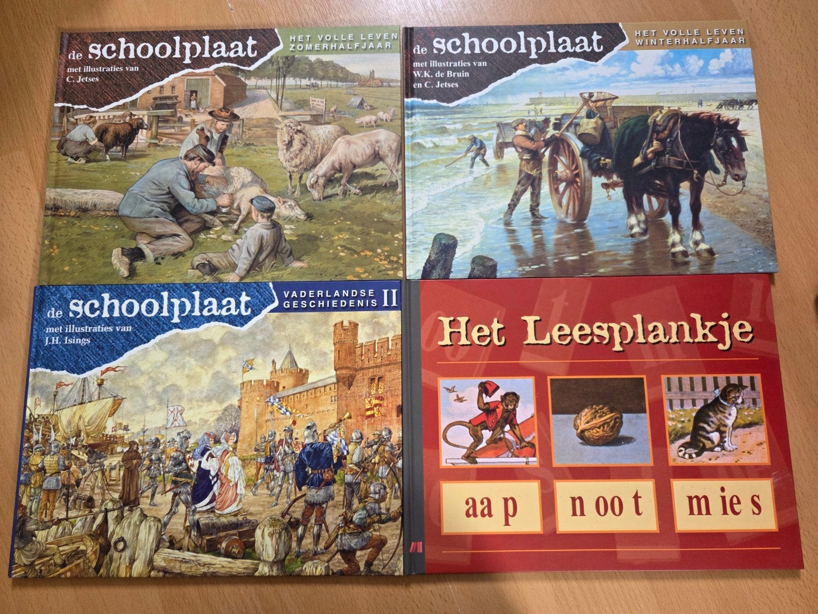 De Schoolplaat & Het Leesplankje - Vintage Educatieve Boeken, Boeken, Ophalen of Verzenden, Gelezen, Niet van toepassing, C. Jetses, W.K. de Bruin, J.H. Isings
