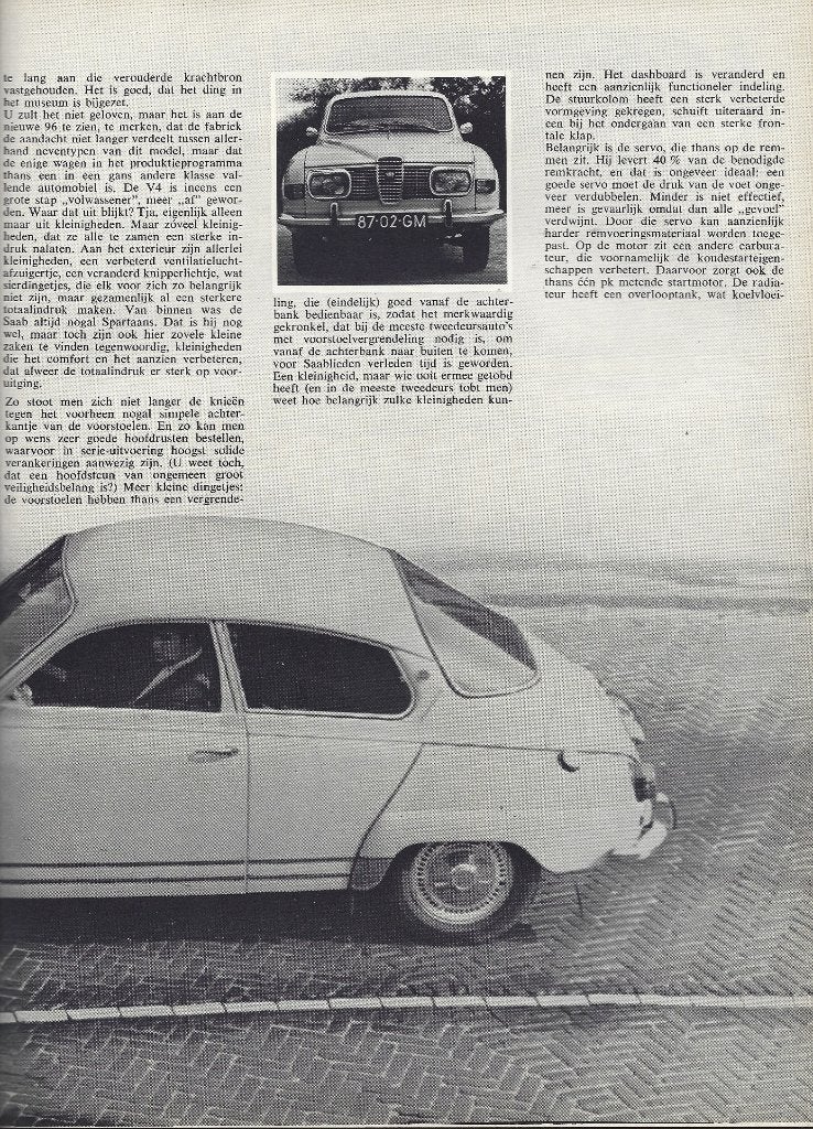 Autovisie test Saab 96 V4 1968, Ophalen of Verzenden, Gelezen, Overige merken