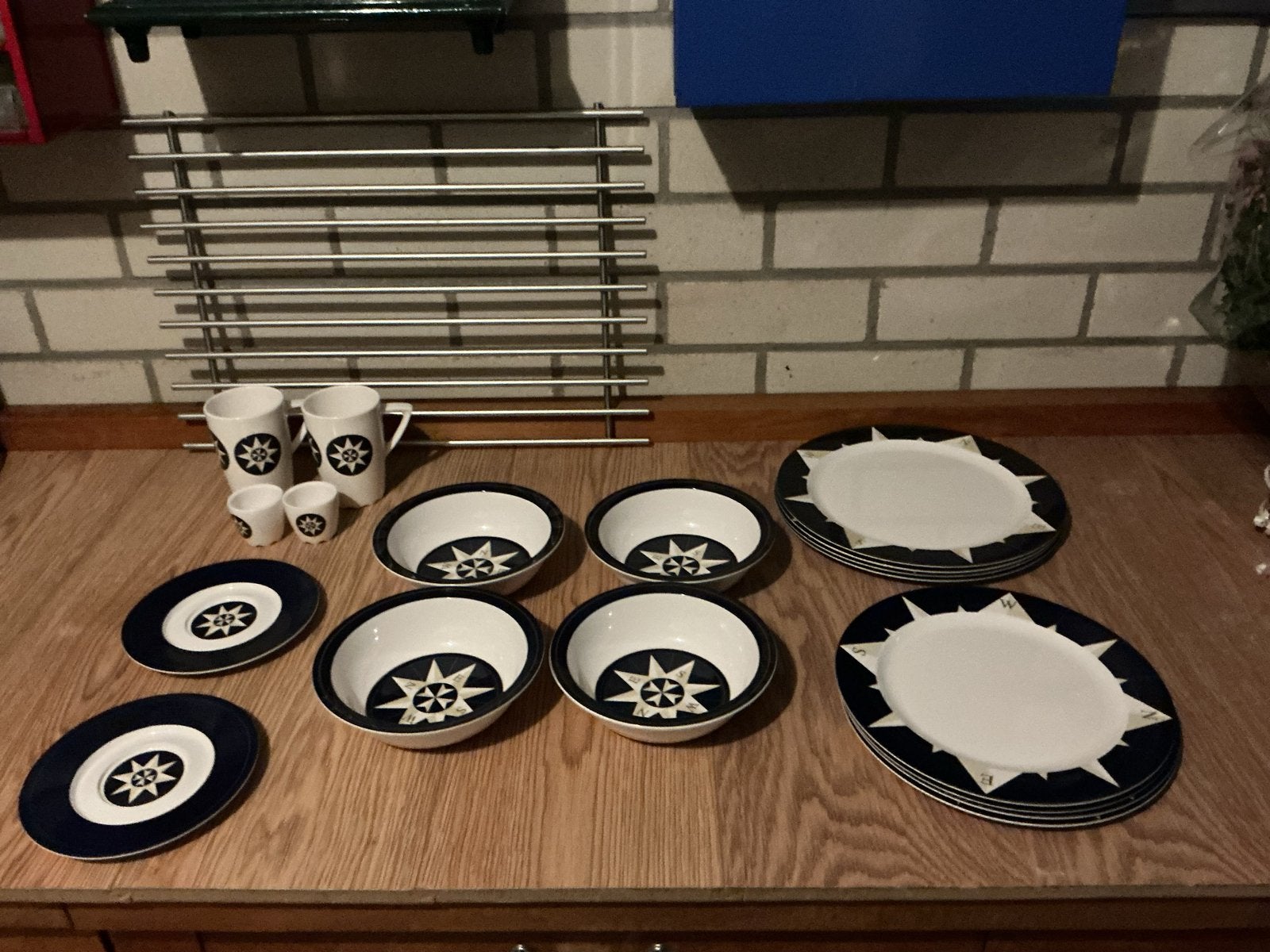 Mepal Rosti servies set - Kompasroos design, Ophalen of Verzenden, Gebruikt
