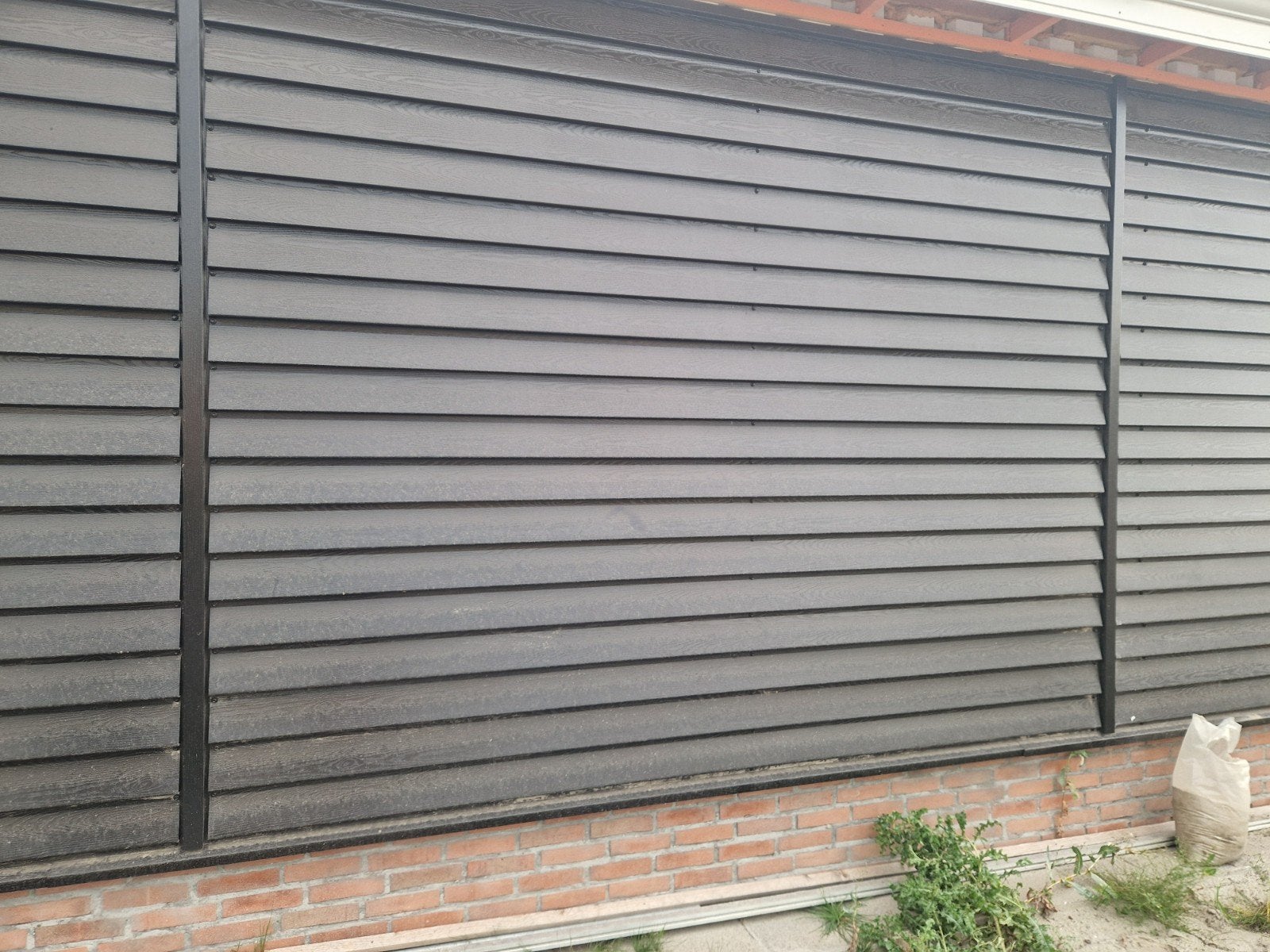 gepotdekselde wandplaten staal, Doe-het-zelf en Verbouw, Gebruikt, Zwart, 15 m² of meer, Metaal