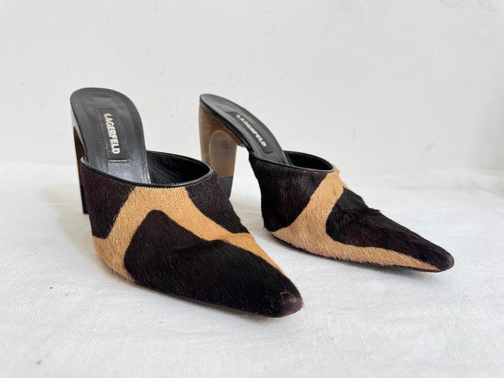Karl Lagerfgeld 39 vintage slipper, Kleding | Dames, Schoenen, Ophalen of Verzenden, Zwart