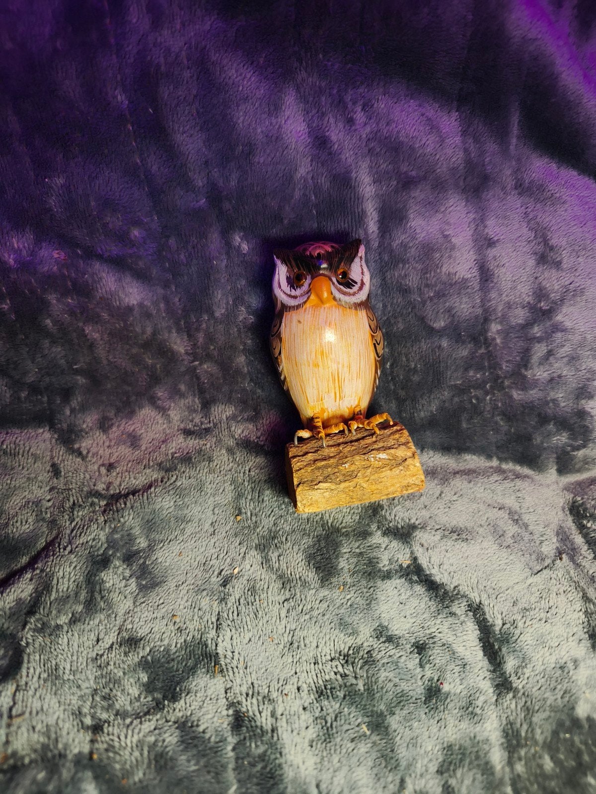 Houten Uil Beeldje - 10 cm hoog - Handgesneden uit China, Ophalen of Verzenden, Zo goed als nieuw, Dier