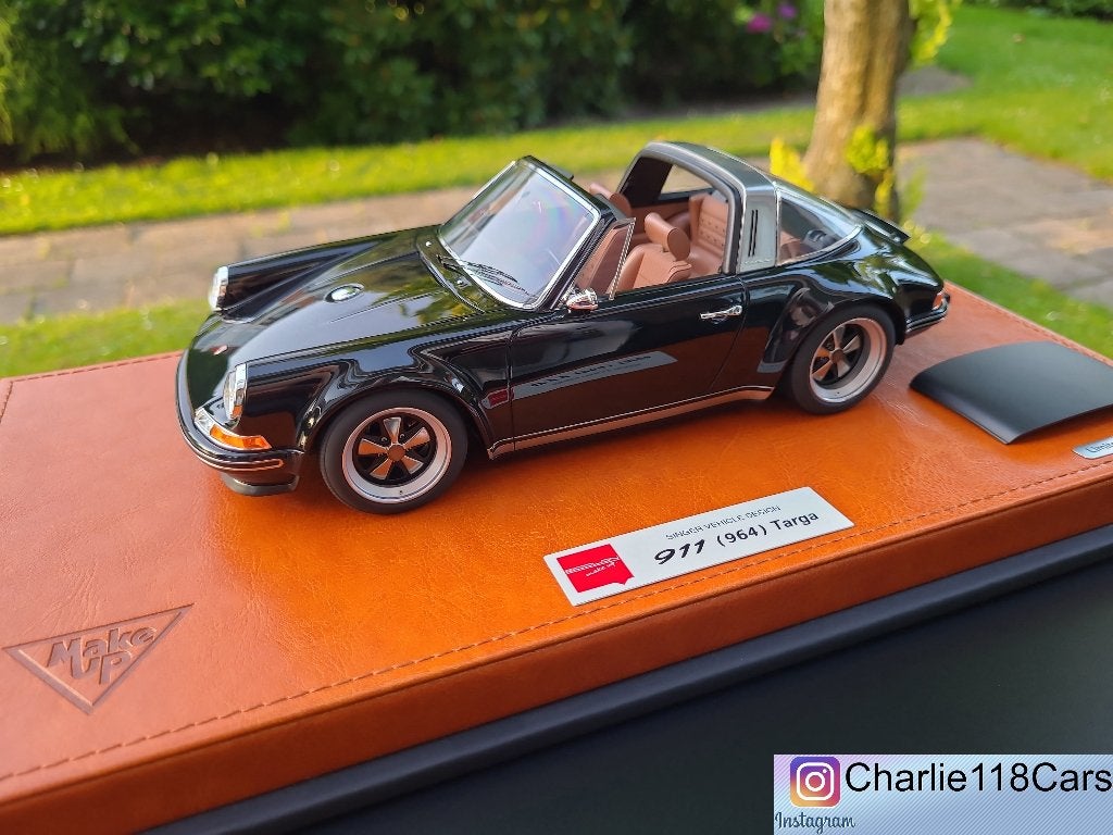Make Up 1/18 Porsche Singer 911 (964) Targa – Black, Ophalen of Verzenden, Nieuw, Overige merken