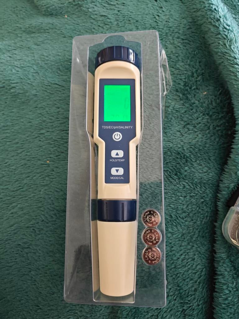 Waterkwaliteit Tester - pH, TDS, Salinity, EC, TEMP, Doe-het-zelf en Verbouw, Meetapparatuur, Ophalen, Nieuw