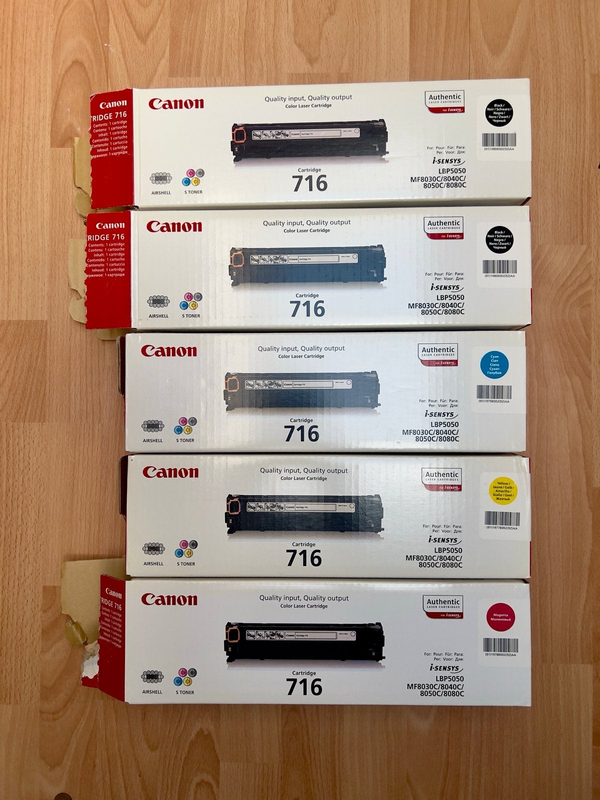 5x Canon Cartridge 716 Toner - kort gebruikt, Ophalen, Gebruikt, Overige typen
