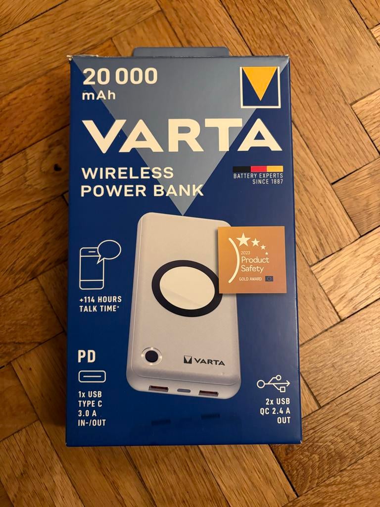 Varta Power Bank 20000 mAh, nieuw in doos, Ophalen of Verzenden, Nieuw, Varta