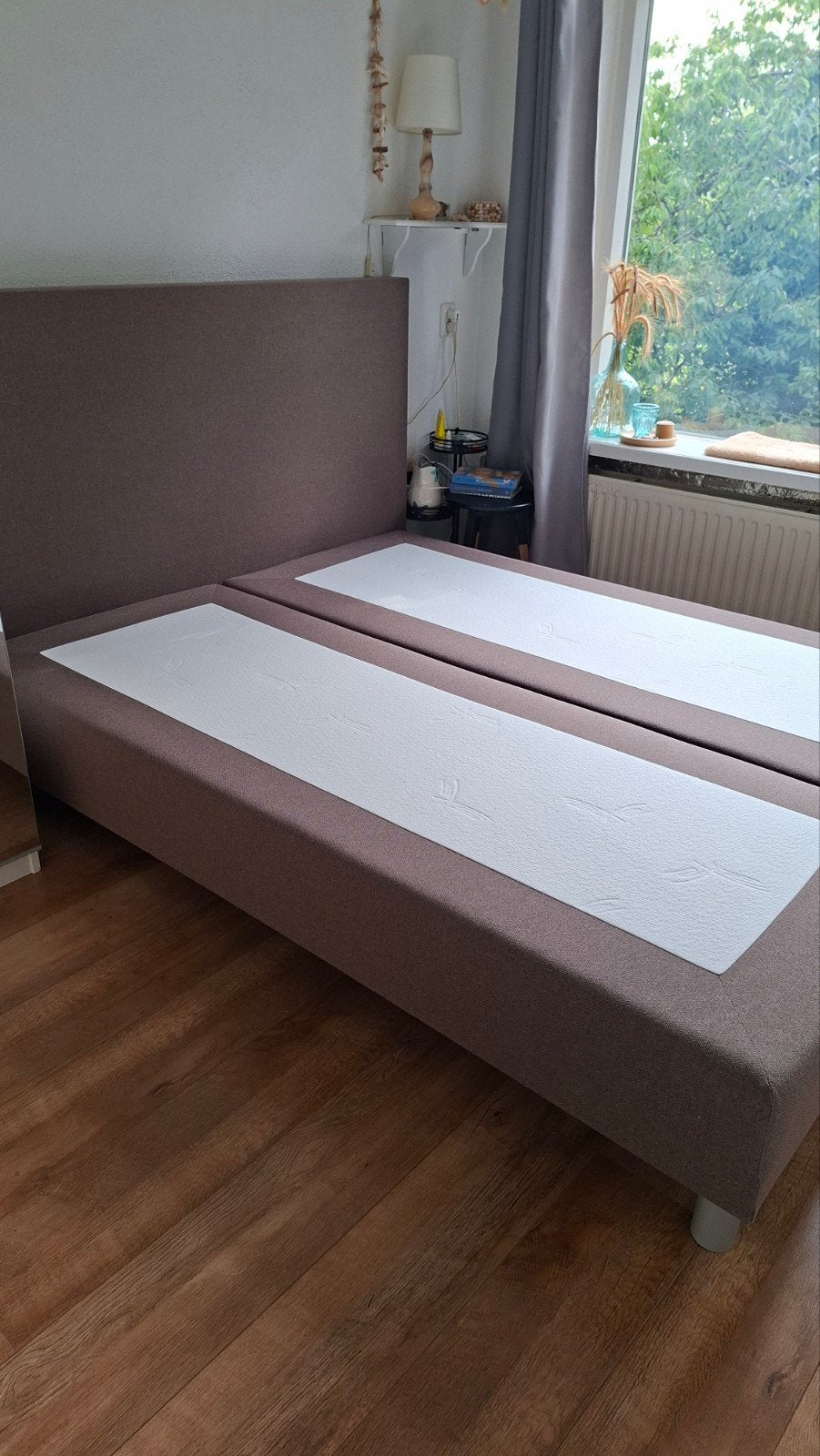Swiss Sense BOXSPRING 160x200 cm - Zeer goede staat, Ophalen, Gebruikt, Bruin, Tweepersoons