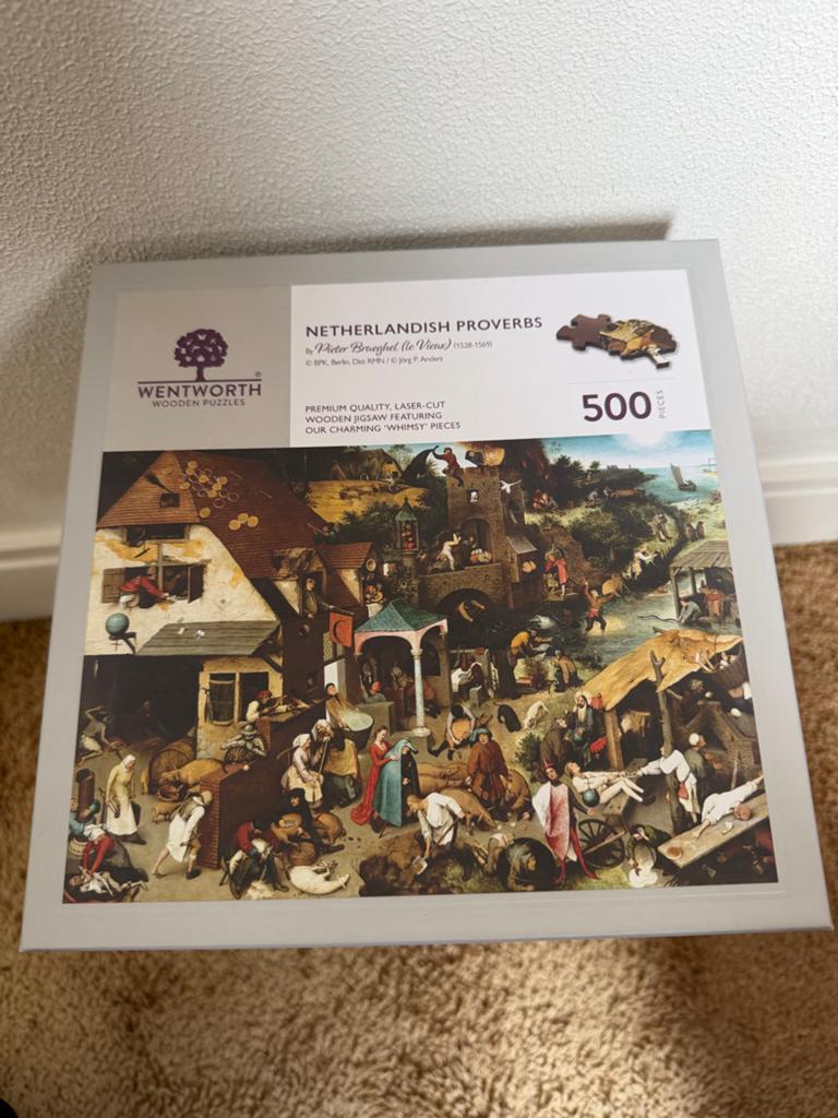 Wentworth Houten Puzzel - Pieter Brueghel - 500 stukjes, Ophalen of Verzenden, 500 t/m 1500 stukjes, Zo goed als nieuw, Legpuzzel